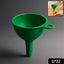 Food-grade silicone funnel smoothly pouring cooking oil into a glass bottle, preventing spills.