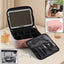Premium LED makeup organizer box with touch sensor mirror and adjustable compartments