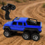 Blue 6-wheel drive remote control off-road car for kids with rugged design