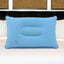 Inflatable travel pillow showing its compact size and comfortable design