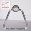 Clear ABS square towel ring holder from BathNova, ready for wall mounting.