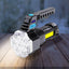 PHOBIA Rechargeable LED flashlight with 7 LEDs and COB side light.