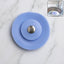 Blue silicone sink strainer and stopper designed for efficient kitchen drainage