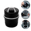 Portable car ashtray with blue LED light illuminated inside
