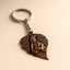 Bal Krishna keychain with antique bronze finish and peepal leaf design