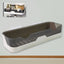 Adhesive shower caddy mounted on a bathroom wall, showcasing easy installation.