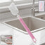 Long handle silicone bottle cleaning brush for deep cleaning water bottles.