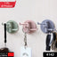 GlimmerHome 3-hook rotating sticky hook in white, ideal for kitchen or bathroom organization.