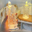 Front view of the shimmering Crystal LED Candle, perfect for Diwali decor.
