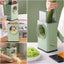 Stainless steel vegetable chopper with all 6 blades ready for use in a modern Indian kitchen.