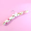Premium padded floral clothes hanger with satin cover and chrome hook