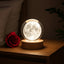 Enchanting 3D Crystal Ball Lamp illuminating a cozy bedroom at night.