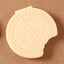 A round, light brown biscuit notebook with a realistic texture, featuring the Papezo logo.