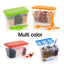 Transparent 750ml airtight storage container with 3 sections, ideal for kitchen organization.