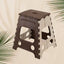 Sturdy 18 Inch Folding Stool with non-slip surface, supporting up to 95 kg for daily tasks.