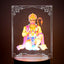 3D Lord Hanuman Frame illuminated with soft white LED light showing unique design