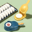 Top-down view of the 2-in-1 Gujiya maker and dumpling press tool.