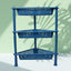 VoltDesk's 3-tier plastic storage rack in a modern home setting.