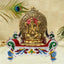 Beautiful Bal Gopal Singhasan with intricate carvings, perfect for a home temple.