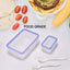 Airtight lunch box with 4-side locks, featuring a small square container inside.