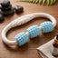 Handheld 3 roller body massager for muscle relaxation