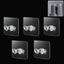 Set of five durable adhesive plastic wall hooks for home organization