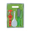 Cisora chopping board with knife set for everyday kitchen tasks.