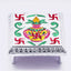 Handcrafted Aluminium Foil Bajot for pooja, featuring intricate traditional designs.