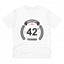 Generic Men's PC Cotton 42nd Anniversary Printed T Shirt (Color: White, Thread Count: 180GSM)