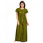Generic Women's Cotton Printed Maxi Nighty (Green)