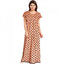Generic Women's Cotton Printed Maxi Nighty (Peach)