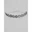 Generic Women's Rose Gold Plated Alloy Choker (Silver & Black)
