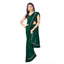 Generic Women's Lycra Solid Saree With Unstitched Blouse (Green, 5.5 Mtr)