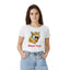 Generic Women's Polyester Solid Printed Round Neck Half Sleeve T-shirt (White)