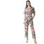Generic Women's Polyester Floral Half Sleeve Jumpsuit (Pink)