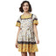 Generic Women's Polyester Floral Flutter Above Knee Dress (Multicolor)