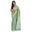 Generic Women's Cotton Printed Saree With Unstitched Blouse 5.5Mtr (Pista)
