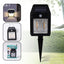 18W solar wall double light with motion sensor installed outdoors