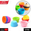 Food-grade silicone cupcake molds in a set of six, perfect for baking.