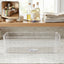 Clear plastic fridge organizer basket