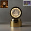 Mahadev 3D Crystal Ball Night Light glowing on rotating base