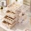 Acrylic jewelry organizer box with multi drawer velvet storage for rings (1 set)