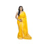 Generic Women's Soft Lichi Silk Printed Saree With Unstitched Blouse 5.5Mtr (Yellow)