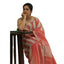 Generic Women's Linen Printed Saree With Unstitched Blouse 5.5Mtr (Multicolor)