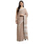 Generic Women's Linen Cotton Printed Saree With Unstitched Blouse 5.5Mtr (Beige)