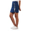 Generic Women's Denim Lycra Solid Button Skirt (Blue)