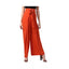 Generic Women's Polyester Solid Smocked Trousers (Orange)