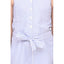 Generic Girl's Polyester Cotton Blend Striped Sleeveless Jumpsuit (Light Blue)