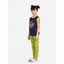 Generic Girl's Cotton Hosiery Printed Night Suit Set (Navy-Green)