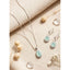 Generic Women's Brass Silver Plated Pendant Set (Turquoise)